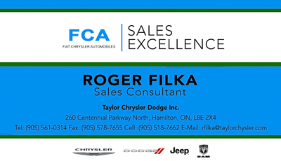 FCA Sales - Roger Filka